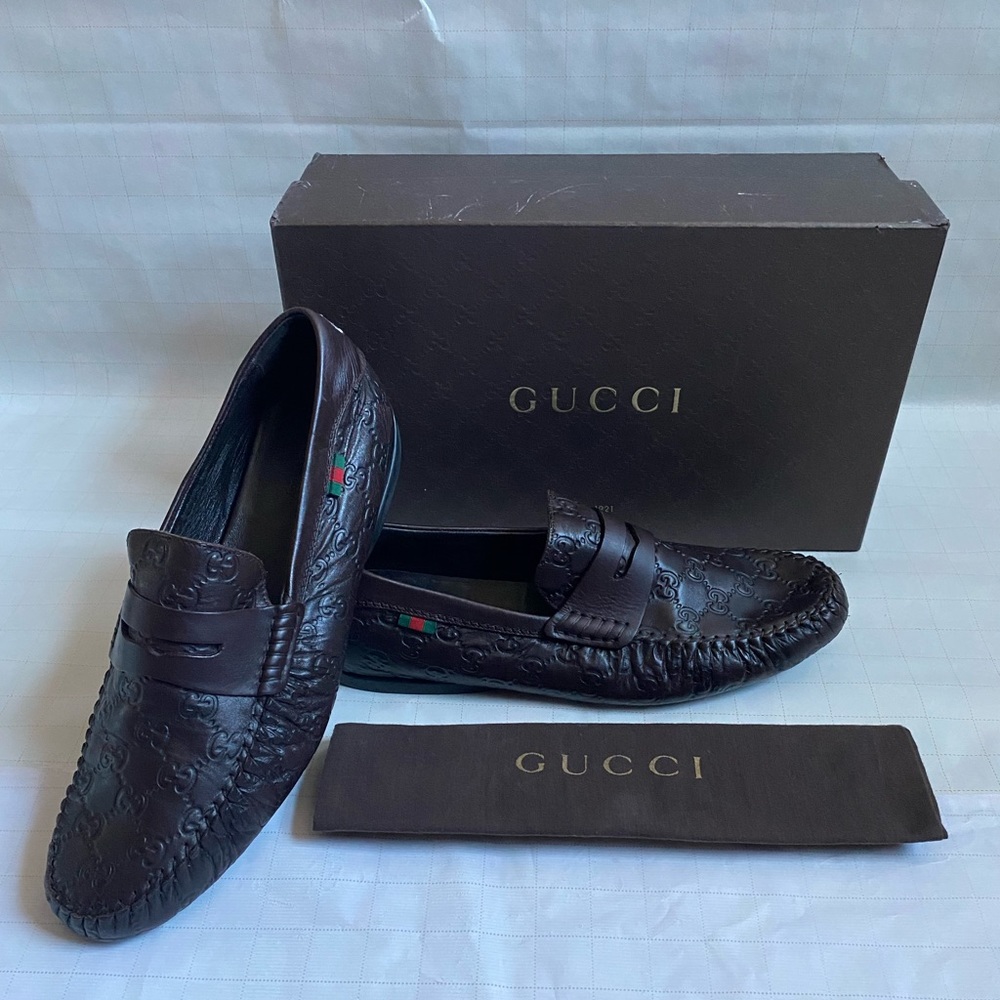 Guccissima Margaux Calf Chocolat Leather Loafters